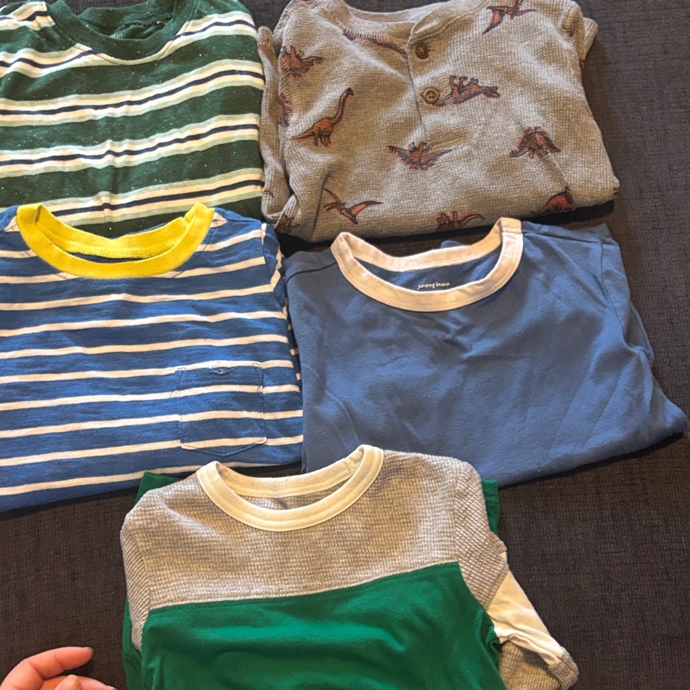 Green and Gray Kids Shirt by
